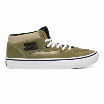 Vans Half Cab Pro - Miesten Korkeavartiset tennarit - Vihreä